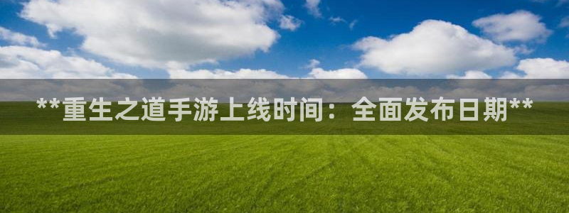 顺盈平台注册资金多少：**重生之道手游上线时间：全面发布日期**
