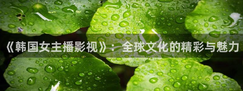 91色婷婷影院：《韩国女主播影视》：全球文化的精彩与魅力